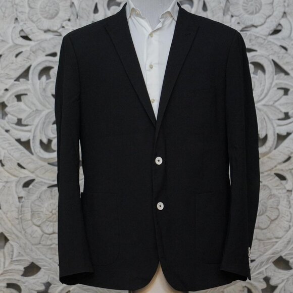 Paisley & Gray Men's Slim Fit Black Blazer Jacket Size 46R Graphic Lining Black